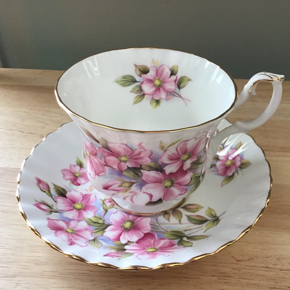 Royal Albert Wild Rose Tea Cup & Saucer